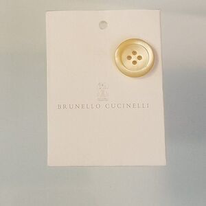 Brunello Cucinelli Replacement Button 4 Hole Beige Luster Button